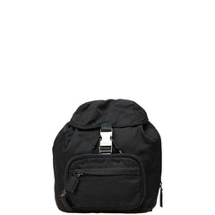 プラダ 三角ロゴプレート ミニ リュック バックパック ブラック ナイロン レディース PRADA 【中古】