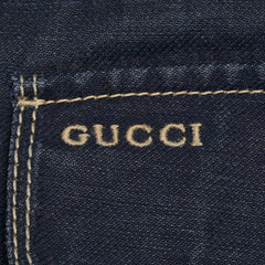 グッチ テーラードジャケット デニムジャケット サイズ:48 インディゴブルー コットン リネン メンズ GUCCI 【中古】