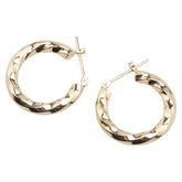 K18YG イエローゴールド フープ ピアス レディース 【中古】