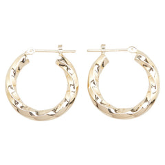 K18YG イエローゴールド フープ ピアス レディース 【中古】