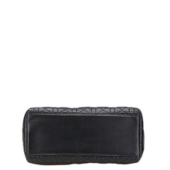 ディオール レディディオール カナージュ ハンドバッグ ショルダーバッグ 2WAY ブラック レザー レディース Dior 【中古】