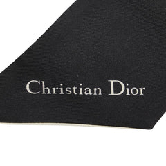 ディオール 30 MONTAIGNE スカーフ ベージュ ブラック シルク レディース Dior 【中古】