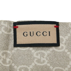 グッチ 植物 ネックボウ スカーフ グレー マルチカラー シルク レディース GUCCI 【中古】