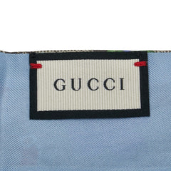 グッチ GGフローラ フラワー 花 蝶々 ネックボウ スカーフ ベージュ マルチカラー シルク レディース GUCCI 【中古】