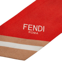 フェンディ ラッピー チェーン柄 スカーフ FXT011 A1C9 TU ベージュ マルチカラー シルク レディース FENDI 【中古】