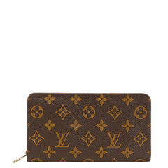 ルイ ヴィトン モノグラム ポルトモネジップ 長財布 ラウンドファスナー M61727 ブラウン PVC レザー レディース LOUIS VUITTON 【中古】