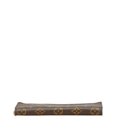 ルイ ヴィトン モノグラム ポルトモネジップ 長財布 ラウンドファスナー M61727 ブラウン PVC レザー レディース LOUIS VUITTON 【中古】