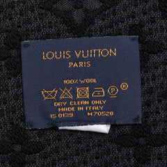 ルイ ヴィトン 21年製 マフラー モノグラム クラシック マフラー M70520 ブラック ウール メンズ LOUIS VUITTON 【中古】
