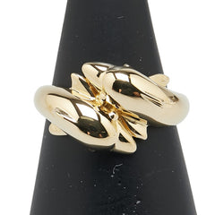 K18YG イエローゴールド イルカ ドルフィン モチーフ リング 指輪 レディース 12.5号 【中古】