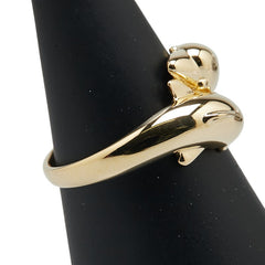 K18YG イエローゴールド イルカ ドルフィン モチーフ リング 指輪 レディース 12.5号 【中古】