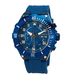 INVICTA AVIATOR 腕時計 39893 クオーツ ブルー文字盤 ステンレススチール ラバー メンズ 【中古】