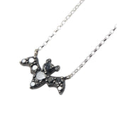 K10WG ホワイトゴールド ダイヤ コウモリ モチーフ ペンダントネックレス レディース 【中古】