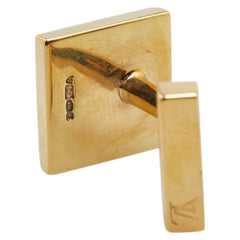 ルイ ヴィトン タイガ ブトン ドゥ マンシェット ダミエ カフス カフリンク M64660 ゴールド ブラウン SV925 シルバー PVC メンズ LOUIS VUITTON 【中古】