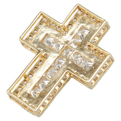 K18YG イエローゴールド ダイヤ1.50ct クロス 十字架 モチーフ ペンダントトップ レディース 【中古】