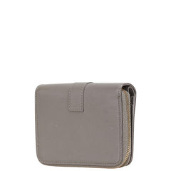 サンローラン YSL 二つ折り財布 コンパクトウォレット 532867 グレー レザー レディース SAINT LAURENT 【中古】