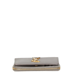 サンローラン YSL 二つ折り財布 コンパクトウォレット 532867 グレー レザー レディース SAINT LAURENT 【中古】