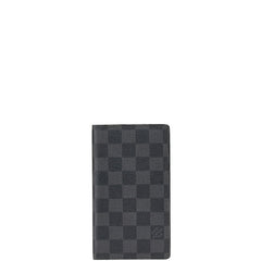 ルイ ヴィトン ダミエ グラフィット アジェンダ ポッシュ 札入れ R20975 ブラック グレー PVC メンズ LOUIS VUITTON 【中古】