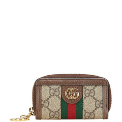 グッチ オフィディア GGスプリーム キーケース 523157 ベージュ マルチカラー PVC レザー レディース GUCCI 【中古】
