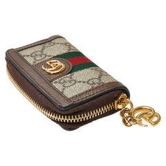 グッチ オフィディア GGスプリーム キーケース 523157 ベージュ マルチカラー PVC レザー レディース GUCCI 【中古】