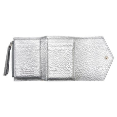 マルタンマルジェラ エンベロープ 三つ折り財布 S56UI0136 シルバー レザー レディース MARTIN MARGIELA 【中古】