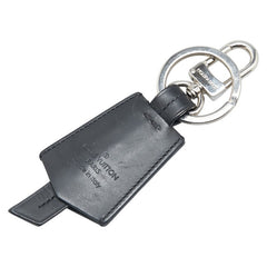 ルイ ヴィトン LV クロッシュ クレ キーホルダー チャーム M68020 ブラック シルバー レザー メタル レディース LOUIS VUITTON 【中古】