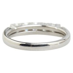 Pt900 プラチナ ダイヤ0.28ct 一文字 リング 指輪 レディース 9号 【中古】