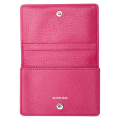バレンシアガ カードケース パスケース 名刺入れ 499201 ピンク レザー レディース BALENCIAGA 【中古】