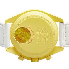 オメガ ×スウォッチ ムーンスウォッチ MISSION TO THE SUN 腕時計 SO33J100 クオーツ イエロー文字盤 セラミック ナイロン メンズ OMEGA 【中古】