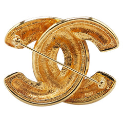 シャネル ヴィンテージ マトラッセ ココマーク ブローチ ゴールド メッキ レディース CHANEL 【中古】