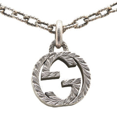 グッチ インターロッキングG ネックレス シルバー SV925 シルバー レディース GUCCI 【中古】
