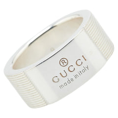 グッチ ロゴ リング 指輪 #9 SV925 シルバー レディース GUCCI 【中古】