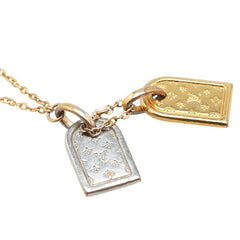 ルイ ヴィトン ナノグラム ブレスレット M63142 ゴールド シルバー メッキ レディース LOUIS VUITTON 【中古】
