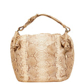 ボッテガヴェネタ ワンショルダーバッグ ハンドバッグ ベージュ ブラウン パイソン レザー レディース BOTTEGAVENETA 【中古】