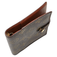 ルイ ヴィトン モノグラム アジェンダPM 手帳カバー R20005 ブラウン PVC レザー レディース LOUIS VUITTON 【中古】