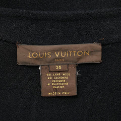 ルイ ヴィトン ジップアップブルゾン サイズ:36 ブラック ウール カシミヤ レディース LOUIS VUITTON 【中古】