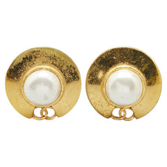 シャネル ヴィンテージ ココマーク パール イヤリング ゴールド メッキ レディース CHANEL 【中古】