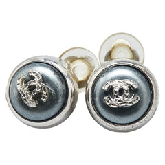 シャネル ココマーク イヤリング シルバー ブルー メタル レディース CHANEL 【中古】