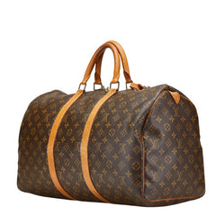 ルイ ヴィトン モノグラム キーポル50 ボストンバッグ M41426 ブラウン PVC レザー レディース LOUIS VUITTON 【中古】