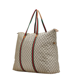 グッチ グッチプラス GGプラス ボストンバッグ ベージュ マルチカラー PVC レザー レディース GUCCI 【中古】