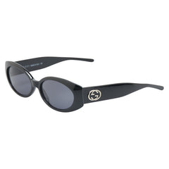 グッチ インターロッキングG オーバル サングラス GG2196/S ブラック プラスチック レディース GUCCI 【中古】