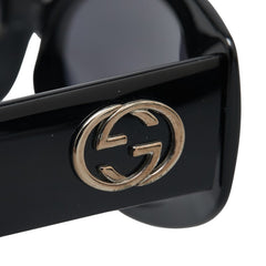グッチ インターロッキングG オーバル サングラス GG2196/S ブラック プラスチック レディース GUCCI 【中古】
