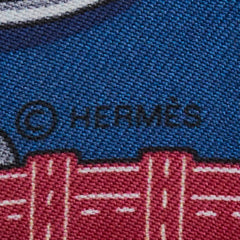 エルメス ツイリー ベルト モチーフ スカーフ ブルー マルチカラー シルク レディース HERMES 【中古】