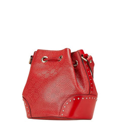 グッチ ディアマンテ 巾着 斜め掛け ショルダーバッグ 354229 レッド レザー レディース GUCCI 【中古】