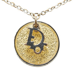 ディオール CDロゴ ネックレス シルバー ゴールド メタル レディース Dior 【中古】
