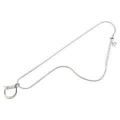 ディオール ロゴ ネックレス シルバー メタル レディース Dior 【中古】