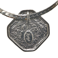 サンローラン ラインストーン ネックレス シルバー ブラック メタル レディース SAINT LAURENT 【中古】