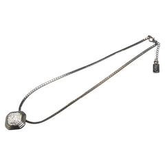 サンローラン ラインストーン ネックレス シルバー ブラック メタル レディース SAINT LAURENT 【中古】