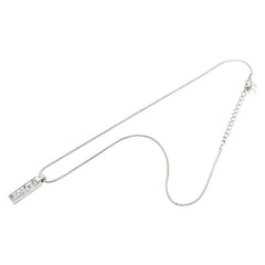ディオール ロゴプレート ネックレス シルバー メタル レディース Dior 【中古】