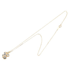 K18YG イエローゴールド サファイア0.57ct ダイヤ0.9ct ペンダントネックレス レディース 【中古】