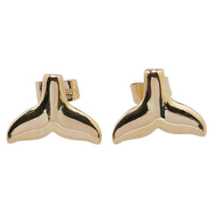 K18YG イエローゴールド クジラの尻尾 モチーフ スタッドピアス レディース 【中古】